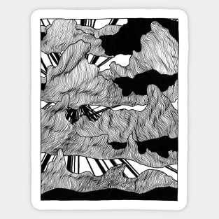 Clouds - patterns, hand drawn, drawings of the sky Sticker